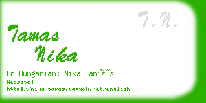 tamas nika business card